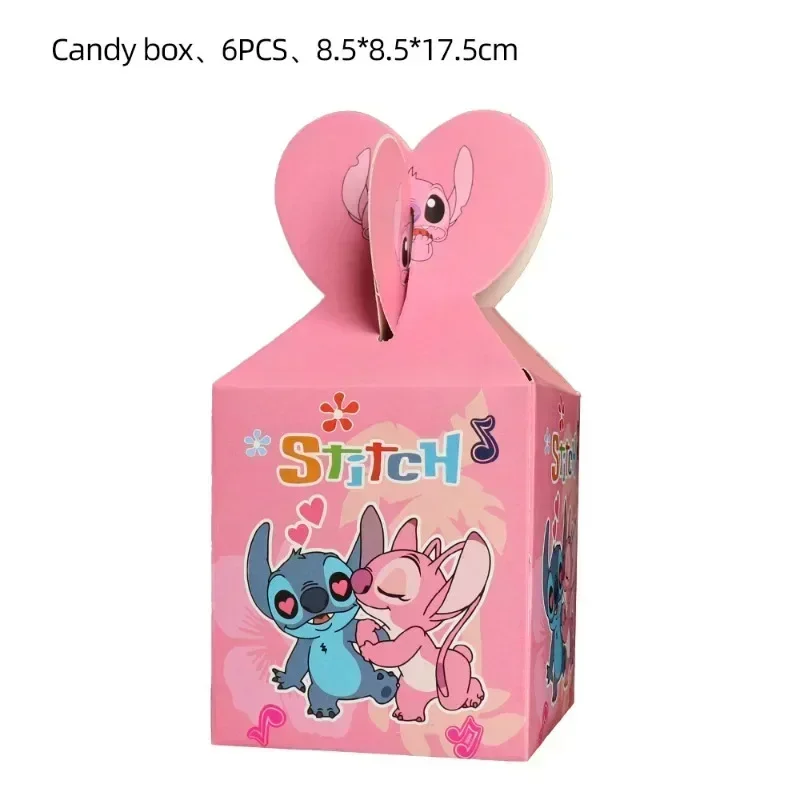 Disney Pink Cartoon Stitch Party Decorations Party Banquet Banner Background Cloth Paper Cup