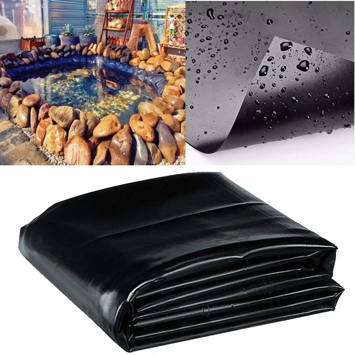 Durable Fish Pond Liner Cloth Home Garden Pool Reinforced HDPE Heavy Landscaping Waterproof Flexible Streams Fountain Multi-size pond liner cloth