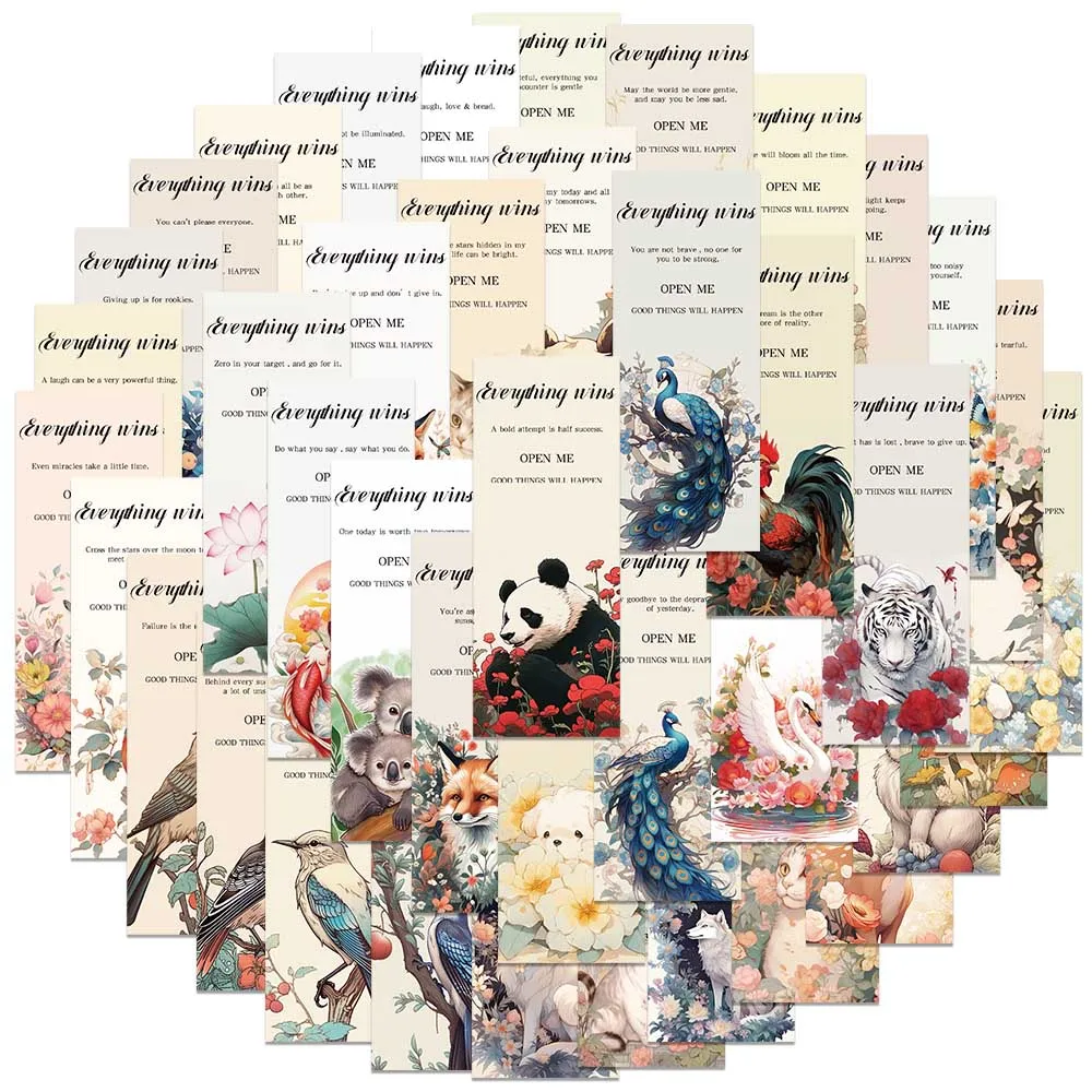 

40pcs Waterproof Graffiti Cute Cartoon Animals Aesthetic Nature Spirit Sealing Stickers For Laptop Luggage Phone Vinyl Decals