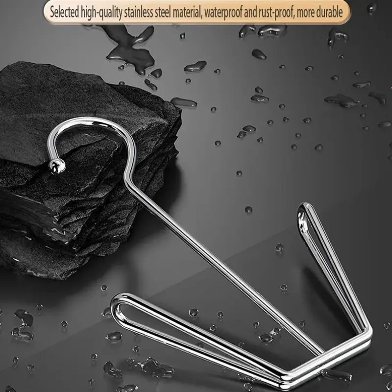Shoe Rack Clothes Rack 1/3/5Pcs Durable Stainless Steel Shoe Rack Hanger Space-Saving Metal Storage Hook for Coats Hats Slippers Indoor