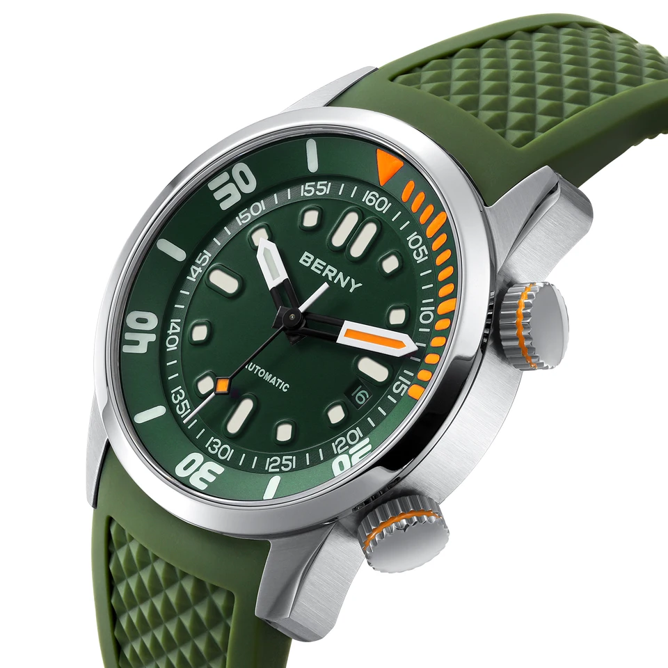 BERNY ダイバーズウォッチ 自動巻き S391e22a93a6c4fcfb14865ce245c0