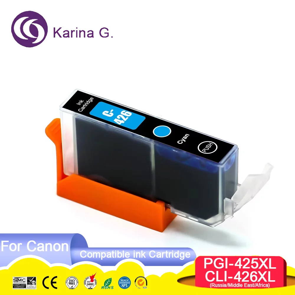 Compatible for  PGI425 CLI426 PGI-425 PGI 425 ink cartridge for  PIXMA MG6140/MG