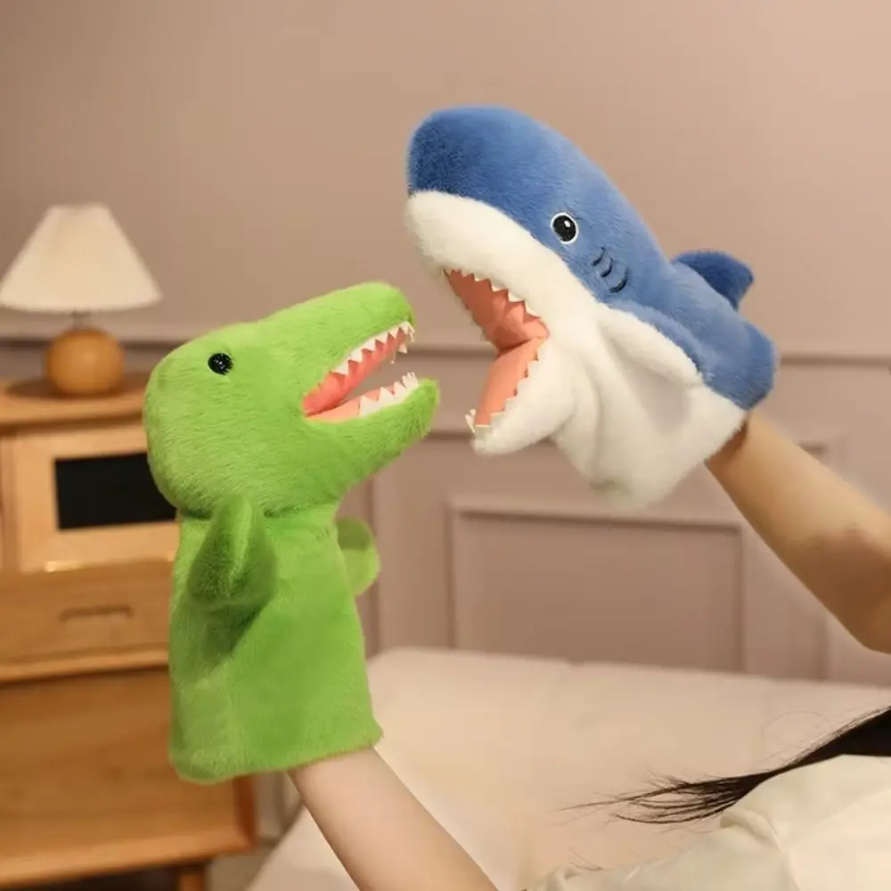 개구리 동물 손인형 이야기꾼 움직이는 입이 있는 상어 인형 조기 교육용 부드러운 손가락 인형 이야기 시간