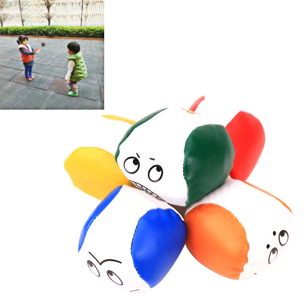 Juggling Ball Multi-function Cartoon Smile Face Bean Bag Outdoor Game Toys for Children Kids