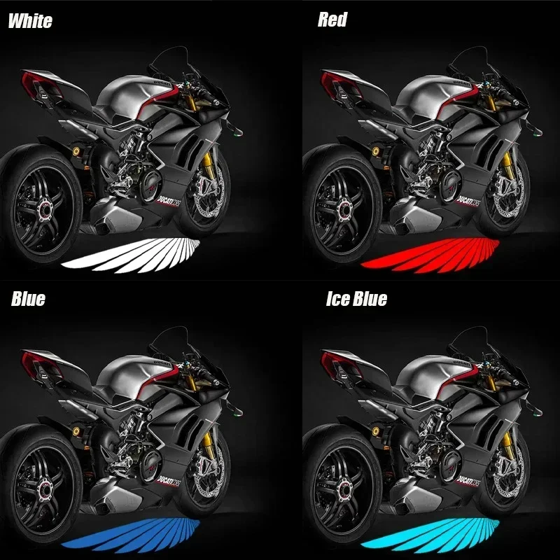 2 Pieces Motorcycle LED Underbody Light Projector Ghost Angel Wings Laser Light