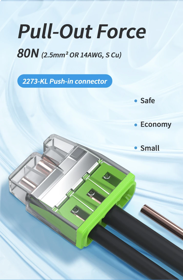Description Picture 2 of item20/50pcs Direct Plug Type Electrical Wire Quick Connector Wiring Terminal Suitable For 20-14AWG