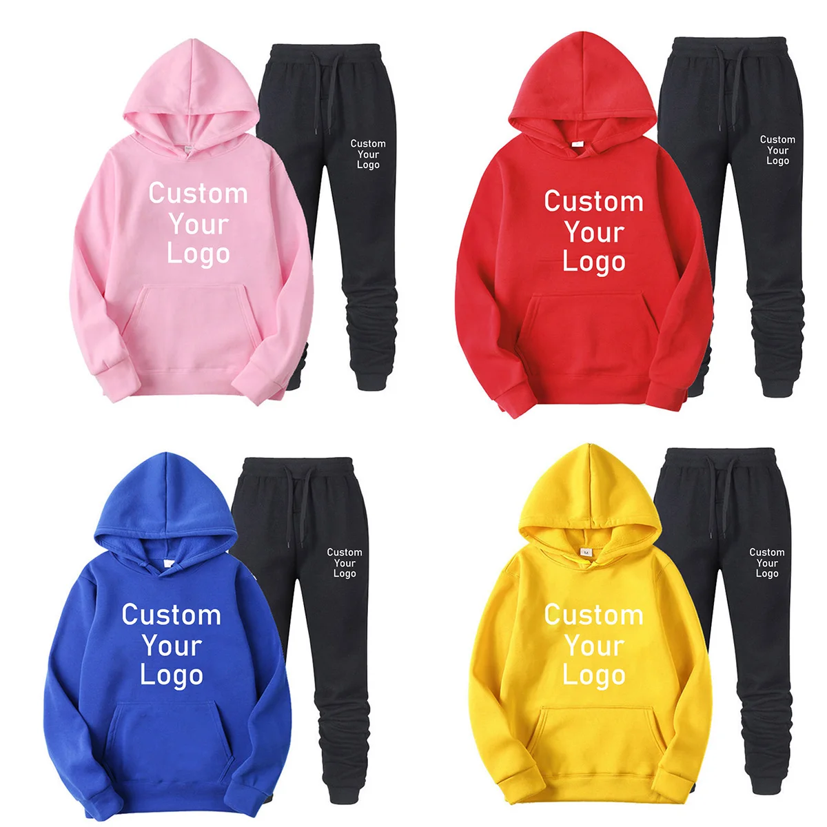 VIP Made Your Own Fashion Brand Design Men Women Sets Tracksuit Custome Autumn Hoodies + Sweatpants Two Piece Suit for Gifts