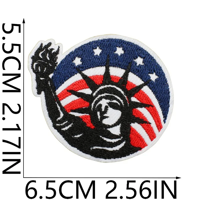 Toppe termoadesive ricamate da viaggio USA New York Cy Statue della Libertà Toppa da cucire per abbigliamento fai da te Camicie Giacche Cappelli Borse