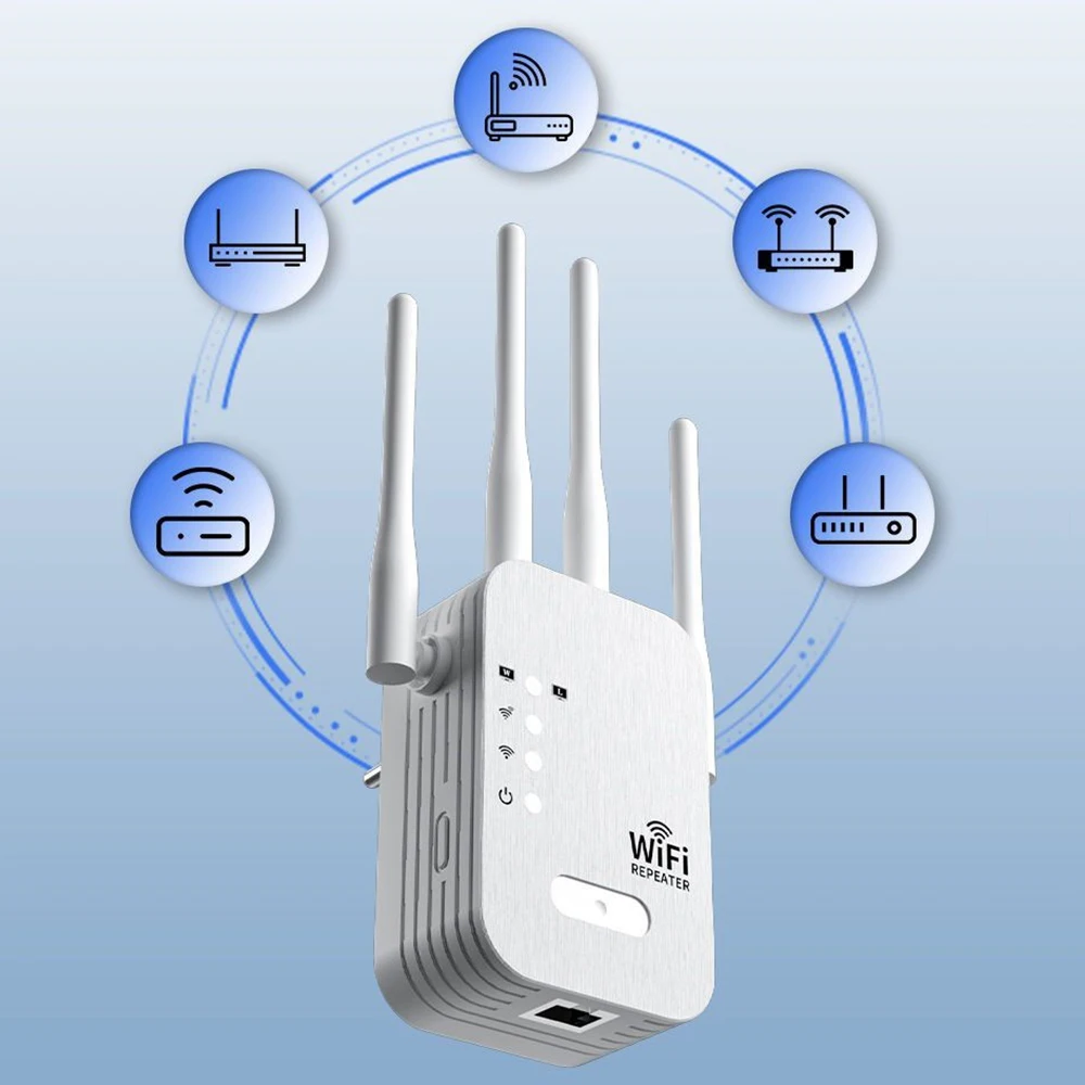 Repetidor Wifi sem Fio Amplificador de Rede de Banda Dupla Sinal de Longo Alcance Roteador Wifi Extensor Wifi 5g 2.4g Novo 1200mbps - Imagem 2