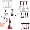1:12 Doll House Miniature Dollhouse Spoon Shovel Cookware Model Cook Set 1:12 Kitchen Utensils DIY Dollhouse Accessories 1