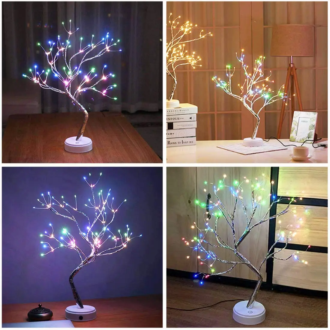  Bonsai Tree Light for Room Decor, Aesthetic Lamps for Living  Room, Cute Night Light for House Decor, Good Ideas for Gifts, Home  Decorations, Weddings, Christmas, Holidays and More (White, 108 LED) 