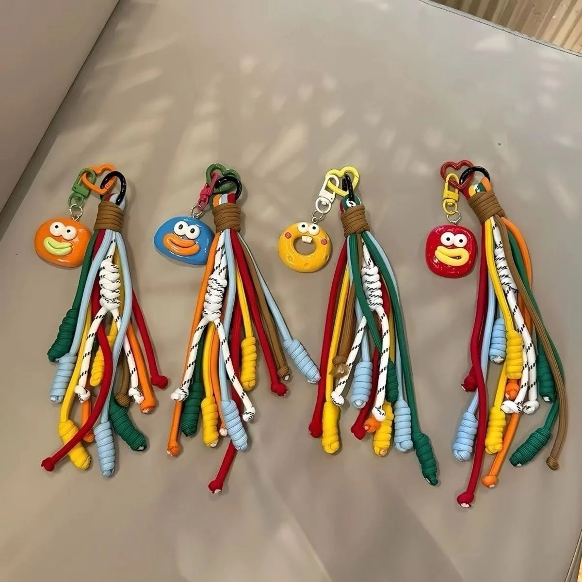 Keychain mouth colorful cute sausage backpack funny ins style student couple backpack hanging chain decoration 6