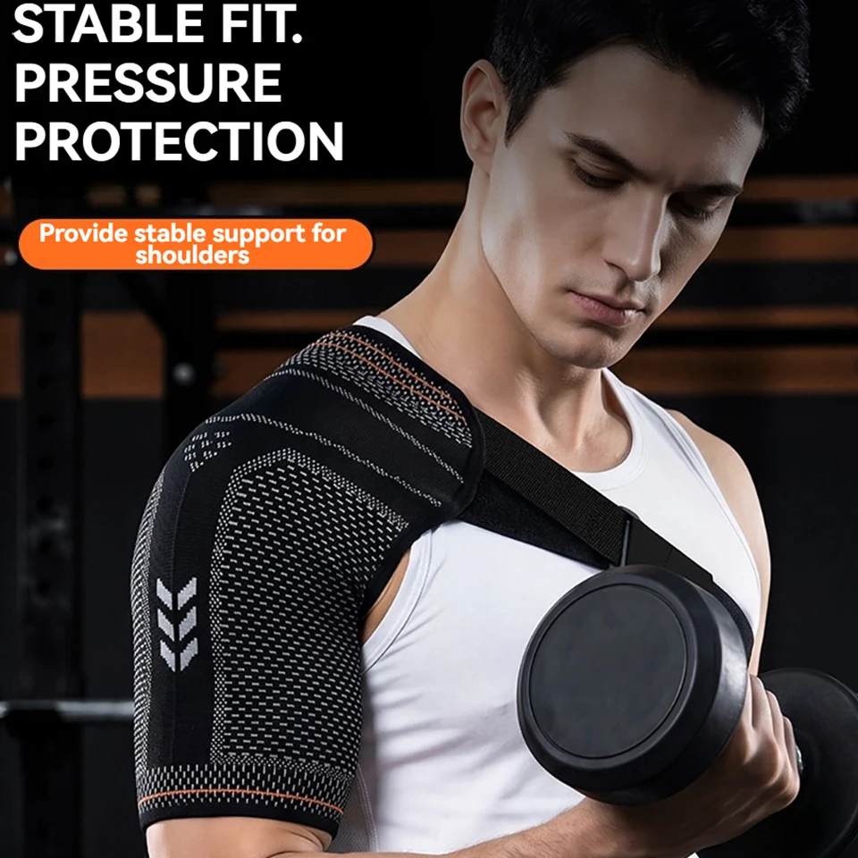 Adjustable Breathable Shoulder Support Brace with Compression Strap