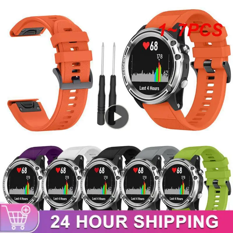 

Ремешок силиконовый для Garmin Fenix 5 5X Plus 3HR, быстросъемный легко регулируемый браслет для наручных часов, 1 ~ 7 шт., 22 20 мм