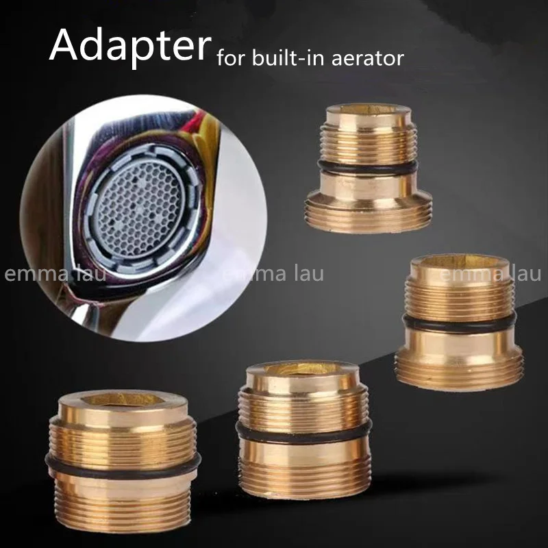 HATOOLHA® Kraanadapter, 24 mm NPT binnendraad naar binnendraad, kraanbeluchter voor badkamer en keuken waterzuiveraar (NPT F24 tot F24