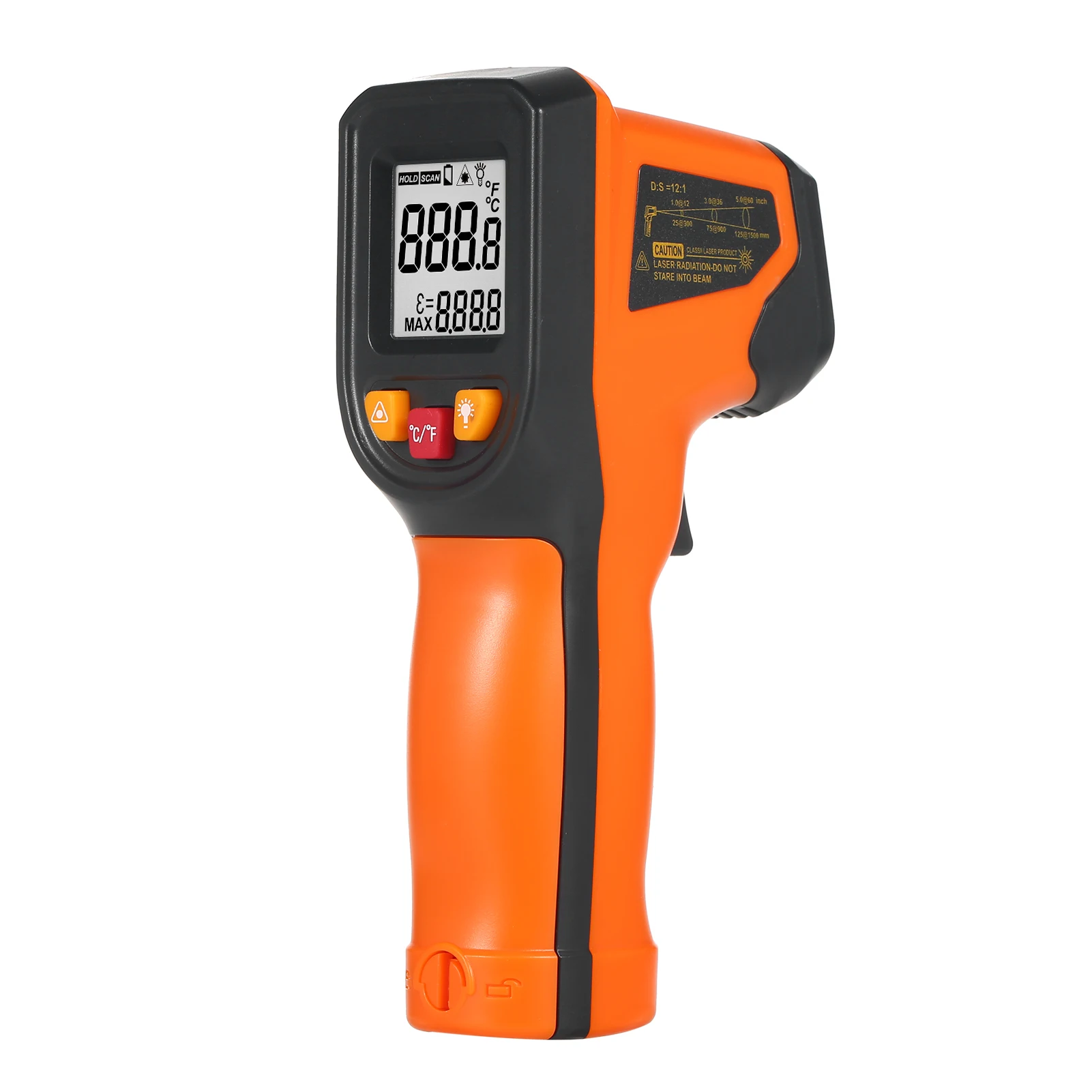 NJTY Non-Contact Digital Temperature Gun Infrared Thermometer -50°C~600°C  with Emissivity Function IR Thermometer for Industrial - AliExpress