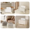 Desktop Tissue Box Creative Translucent Tissue Case with Spring Nordic Style Kitchen Table Napkins Box Bathroom Tissue Container 2