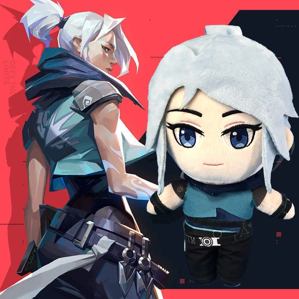 

Плюшевые игрушки Valorant Agent Jett, игрушки 20 см, плюшевые кавайные фигурки, плюшевые милые мягкие хлопковые набивные куклы, детские подарки на день рождения, игрушки