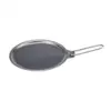 Stainless Steel Camping Pot Lid Bowl Dish Cover Cookware with Folding Handle Dia 2