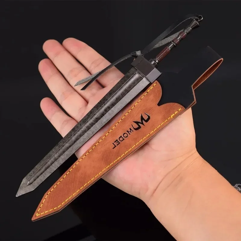22cm Weapon Greatsword Colossal Sword Game Peripheral Steel Sword Damascu Uncut Katana Display Decoration Collection for Kid Toy 3