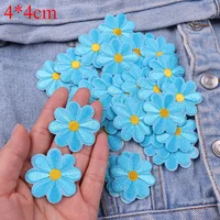 10PCS/lots Daisy Sunflower Flower Embroidery Patch Iron On Patches For Clothing Thermoadhesive Patches On Clothes Jacket Sew DIY - Image 2