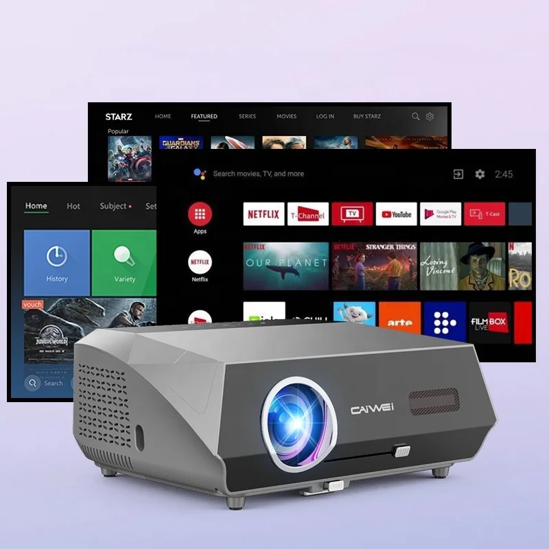 

Pro Projector Full HD Home Theater Cinema 14300 Lumens LED Beamer 1080p Autofocus Pro Android 4K Projectors