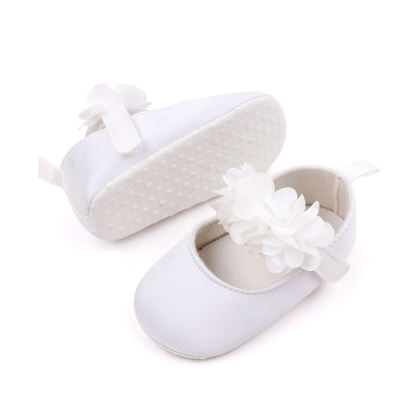 Baby Girls Princess Shoes, Flower Non-slip Bottom First Walker Shoes Toddler Shoes 0-18M 4