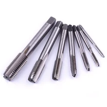 

7Pcs/Set HSS Left Hand Thread Tap M3 M4 M5 M6 M8 M10 M12 Metric Straight Fluted Screw Tap Metric Plug Hand Tap Threading Tools