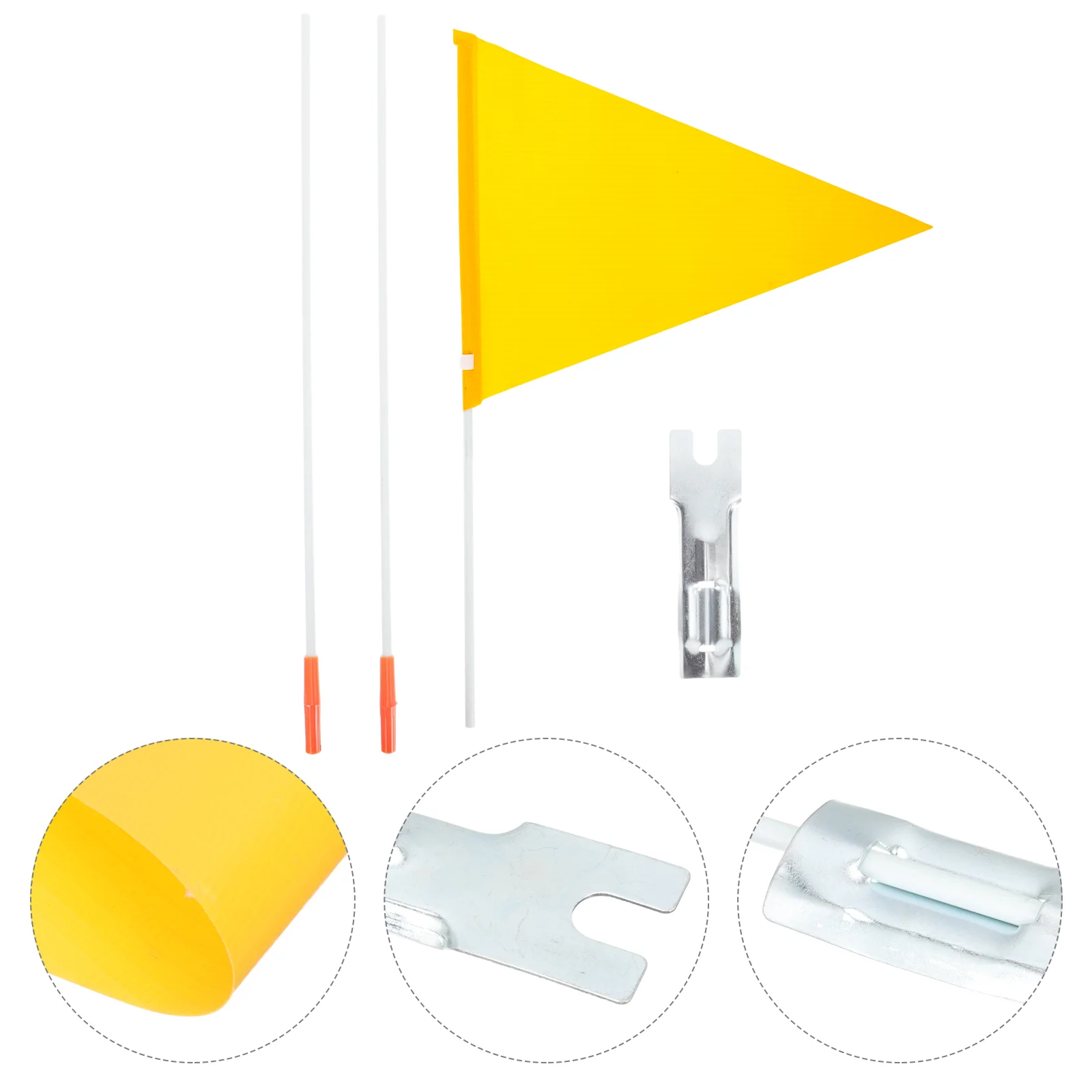 

Bicycle Flag Safety Cycling Resistant Professional Pole Trailer Triangular Flag Safety Flag High Visibility Waterproof Bunting