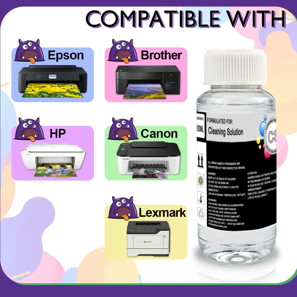 DTF Ink Cleaner Cleaning Solution Liquid For DTF (Direct Transfer Film) Printer Printhead Tube Cleaning