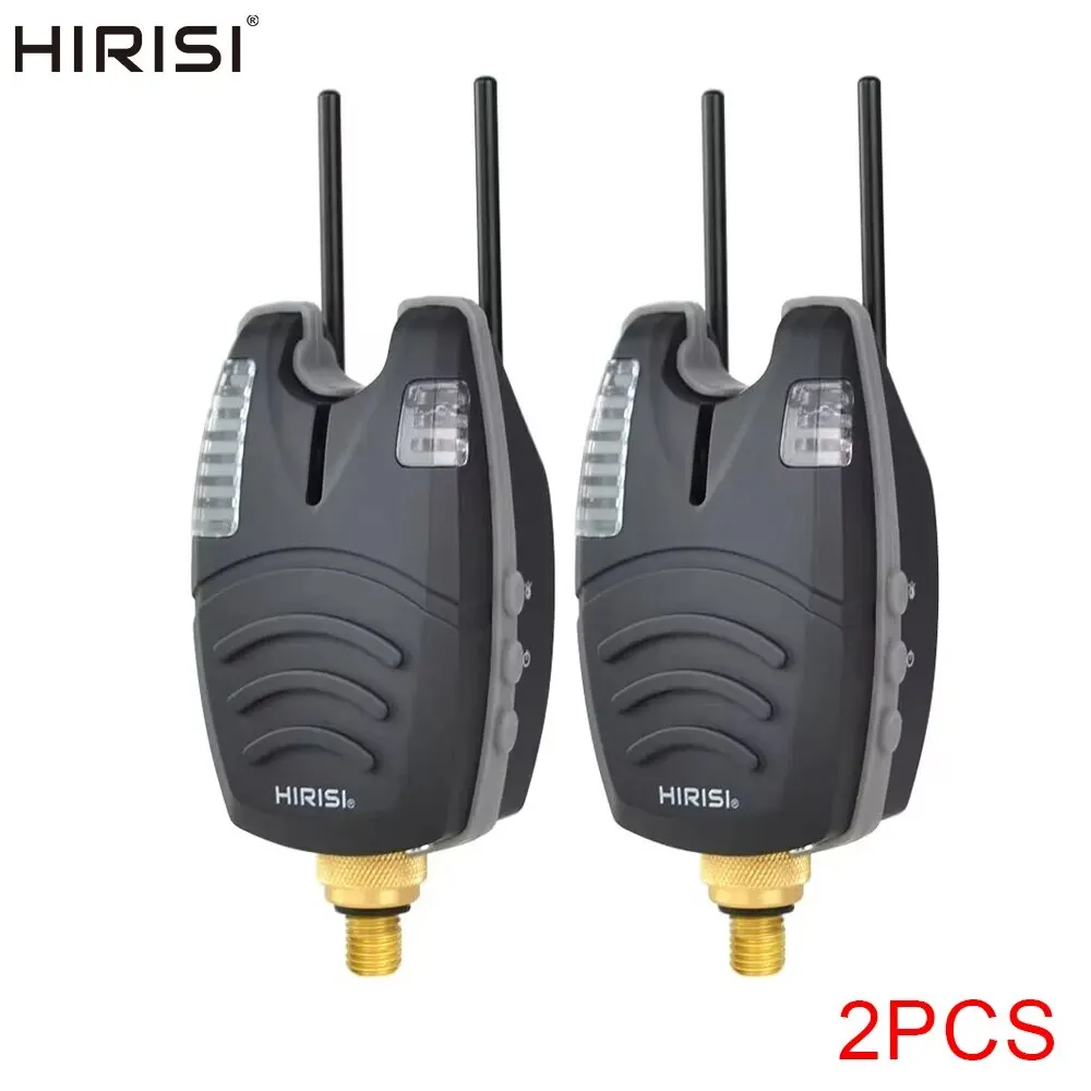 Hirisi 2 pièces alarme touche carpe étanche LED bleu indicateur morsure accessoires pêche nocturne