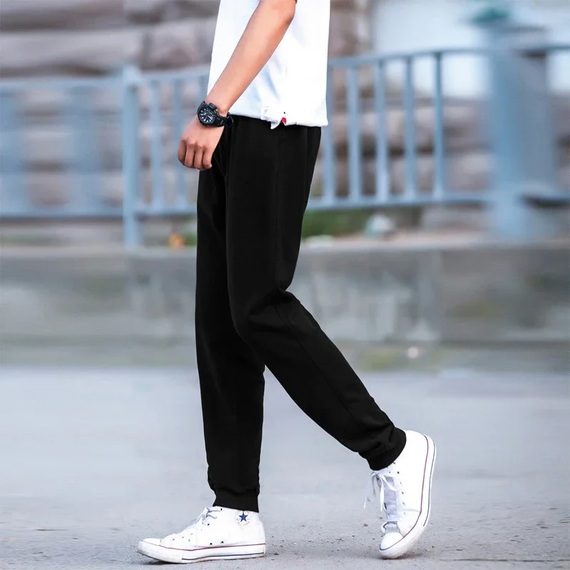 Spring Autumn Tall Men Pants Joggers Streetwear Casual Sweat Track Jogging  Black Blue Grey Trousers Harem Male Fleece Sweatpants