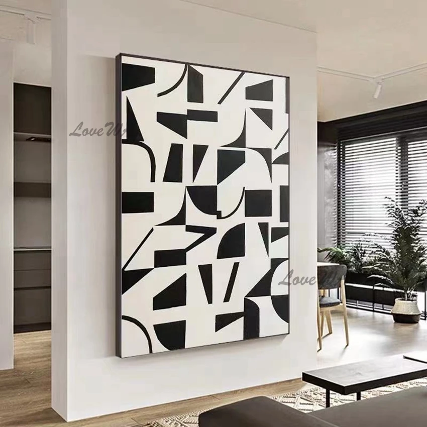 100%Handpainted Geometric Abstract Painting New Arrival Oil Painting New Arrival Hand-painted Wall Art Wall Art For Room Unframe