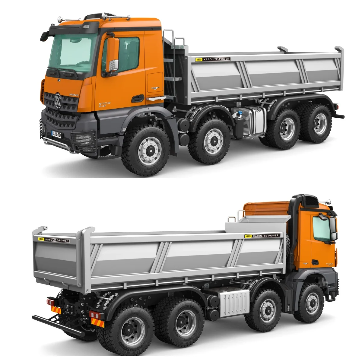 8*8 카볼라이트 5703 1/14 RC 덤프트럭 RTR 무선 조종 자동차 덤퍼 티퍼카 라이트 사운드 모델 장난감 (성인용)
