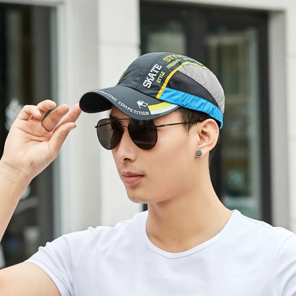 Quick Drying Quick Drying Hat Letter Patchwork Ultra Thin Breathable Baseball Cap Unisex Comfortable Mesh Baseball Cap Couple