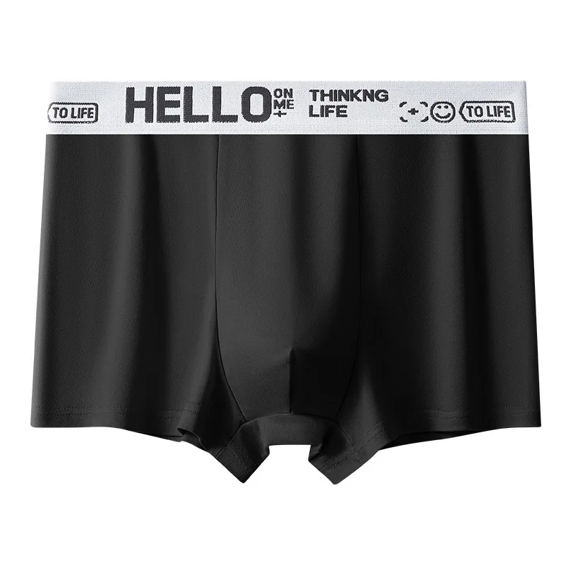 Men's Mid-Waist Thin Briefs Breathable Comfortable Large Size Sports Boxer Shorts Youth Flat Briefs Underwear Polyester Fiber 5