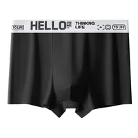 Men's Mid-Waist Thin Briefs Breathable Comfortable Large Size Sports Boxer Shorts Youth Flat Briefs Underwear Polyester Fiber 5