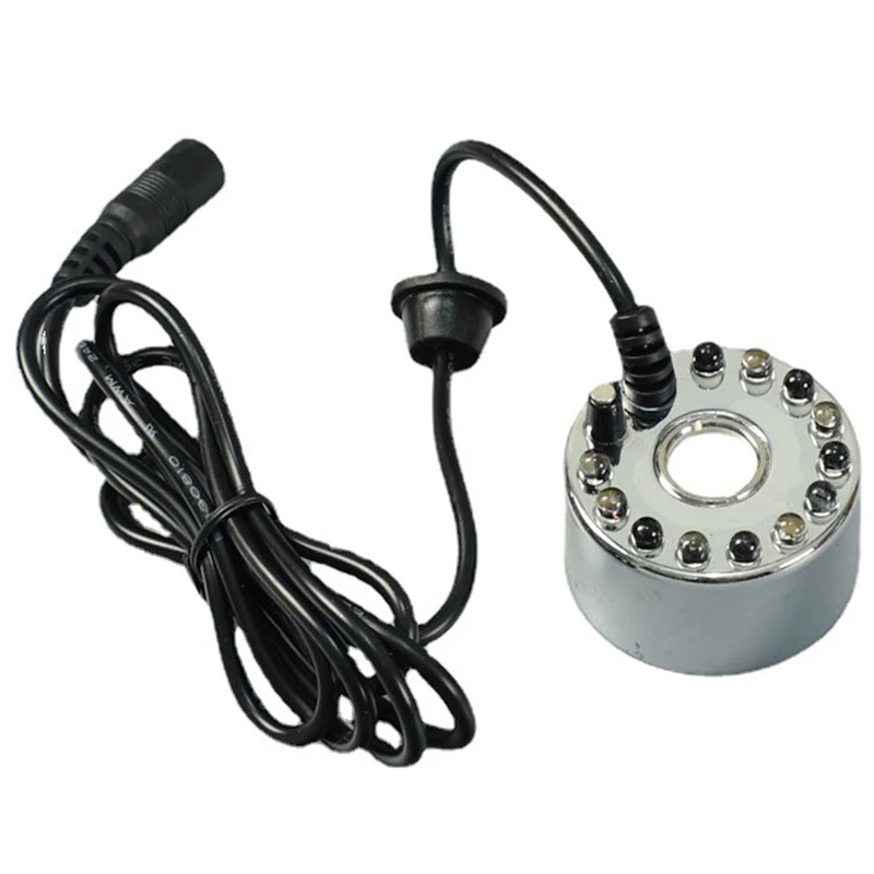 

12 Светодиодный красочный светильник, ультразвуковой туманообразователь, водяной фонтан, декор пруда