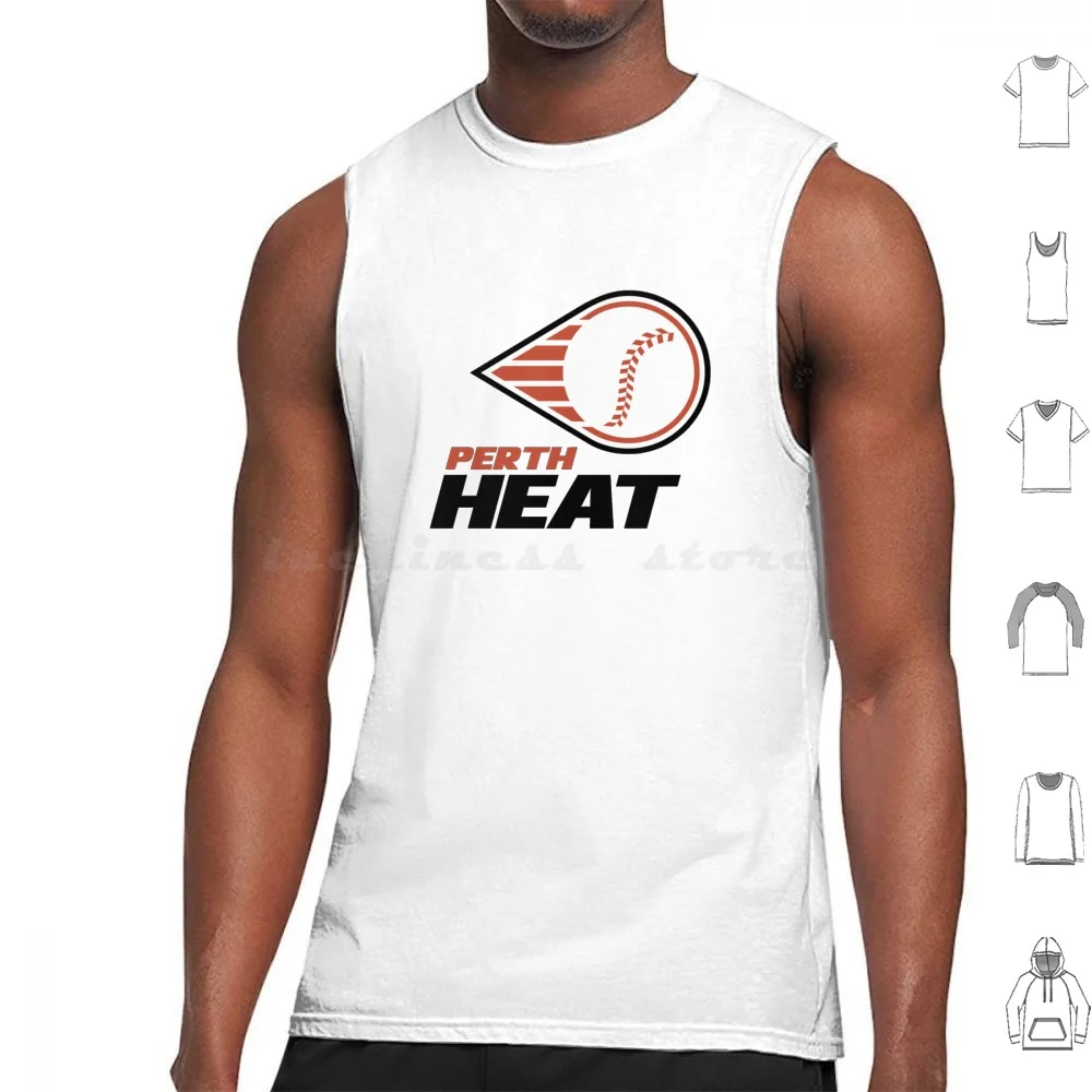 Perth Heat Tank Top Stampa Cotone Baseball Adelaide Giants Footy Afl Melbourne Byrd Collingwood Essendon