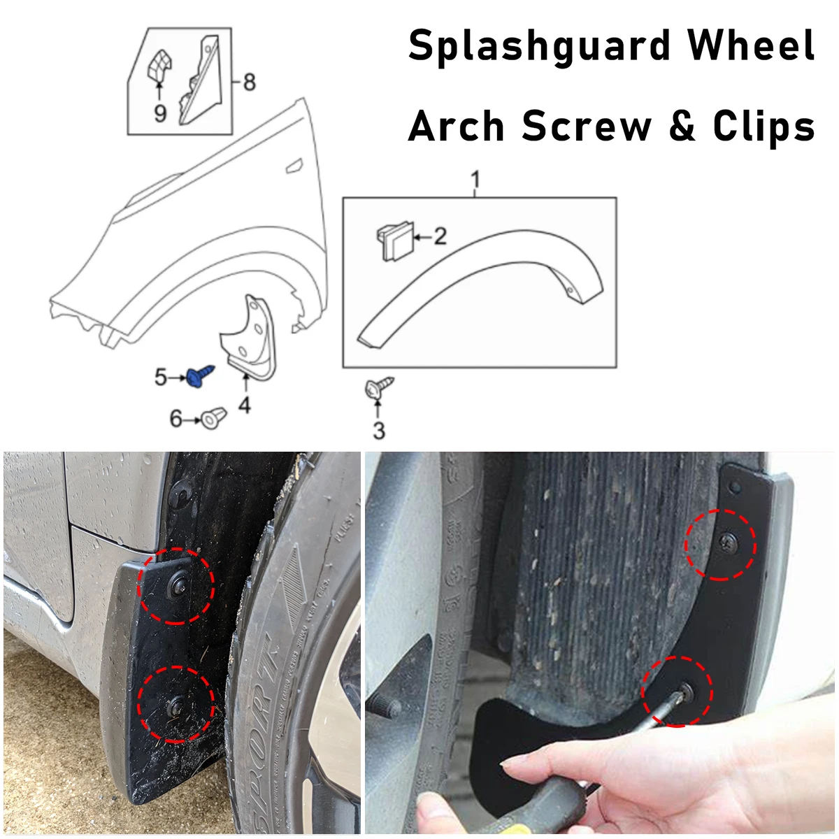 For VW Audi A1 A3 A4 A5 Q5 Q7 TT SEAT 4.8x16mm Engine Cover Undertray Splash Guards Wheel Arch Torx Screw Retainer Fastener Clip car accessories stainless steel screw auto fasteners auto accessories car screws stainless steel clips
