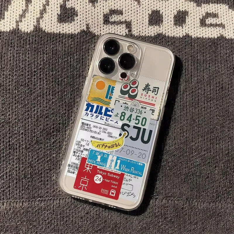 Japanese Style Ticket Sushi Phone Case - Unique Design Protective Cover