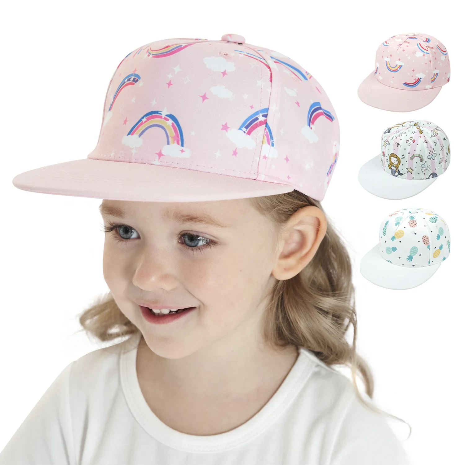 Kids dinosaur print Baseball Cap Outdoor Toddlers Hat Adjustable Trucker Cap Children Sun Hat For Boys Girls Ages 1-8 Years Old 2