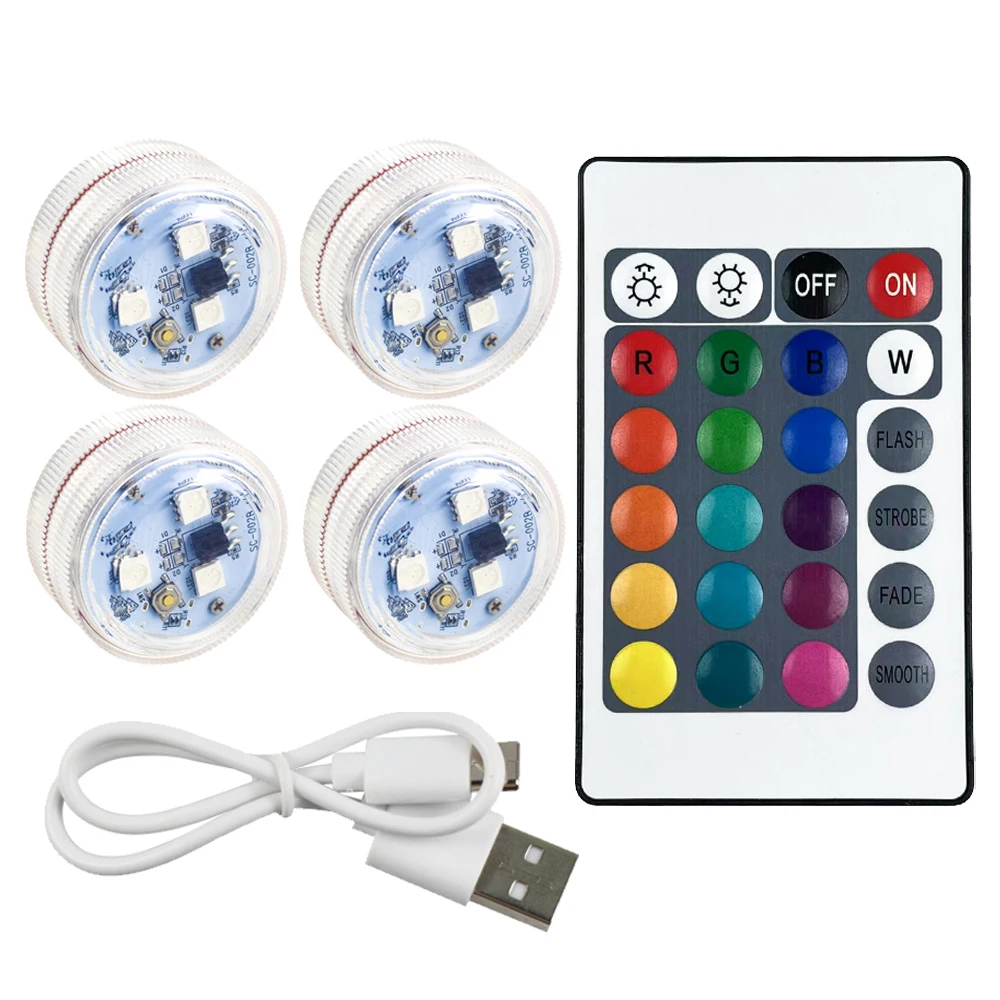 

Беспроводная лампа с дистанционным управлением, 16 цветов, IP68