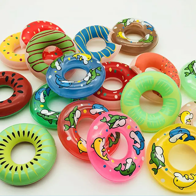 Children Playing In Water Toys Mini Swimming Laps Miniature Miniature Duckling Swimming Ring Inflatable Toys Baby Bathing 2