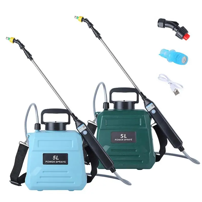 

Electric Sprayer Garden Sprayer with USB Rechargeable Handle and 3 Mist Nozzles 5L Yard Sprayer with Adjustable Shoulder Strap