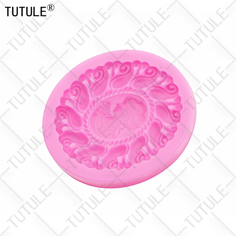 Cameo vintage schönheit kopf diy basis tray zubehör silikon formen vibrator epoxy flexible polymer clay formen schokolade formen – Detail 5