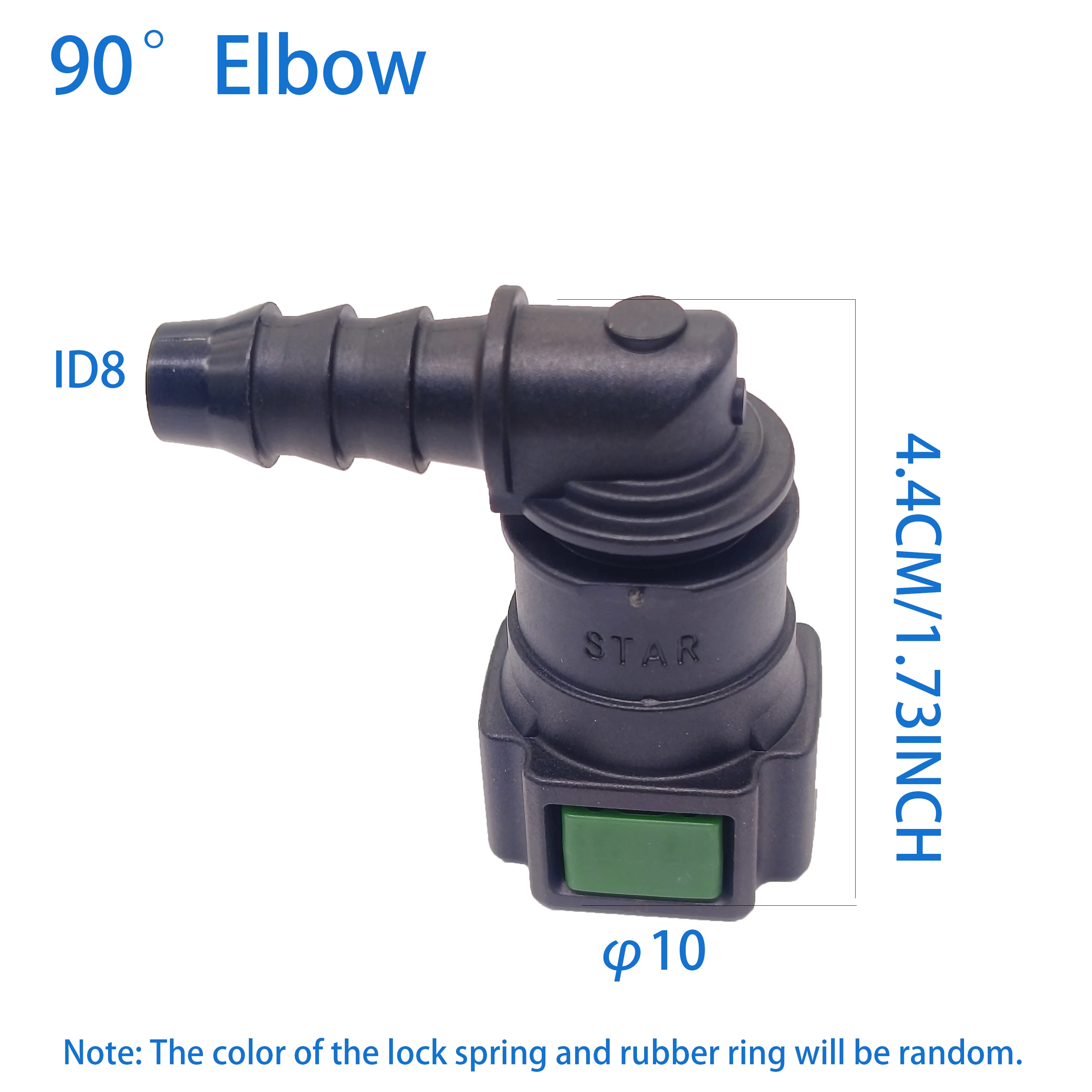 2pcs x D10 ID8 90&deg;/135&deg; Female Auto Car Fuel Line Hose Quick Release Connector Carburetor Part