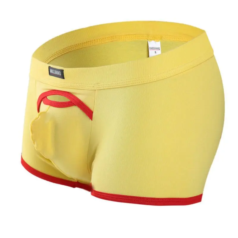 Cotton Underwear Men's Breathable Boxers U-Shaped Big Bag Breathable Comfortable Separate Elephant Trunk Sexy Lingerie Panties