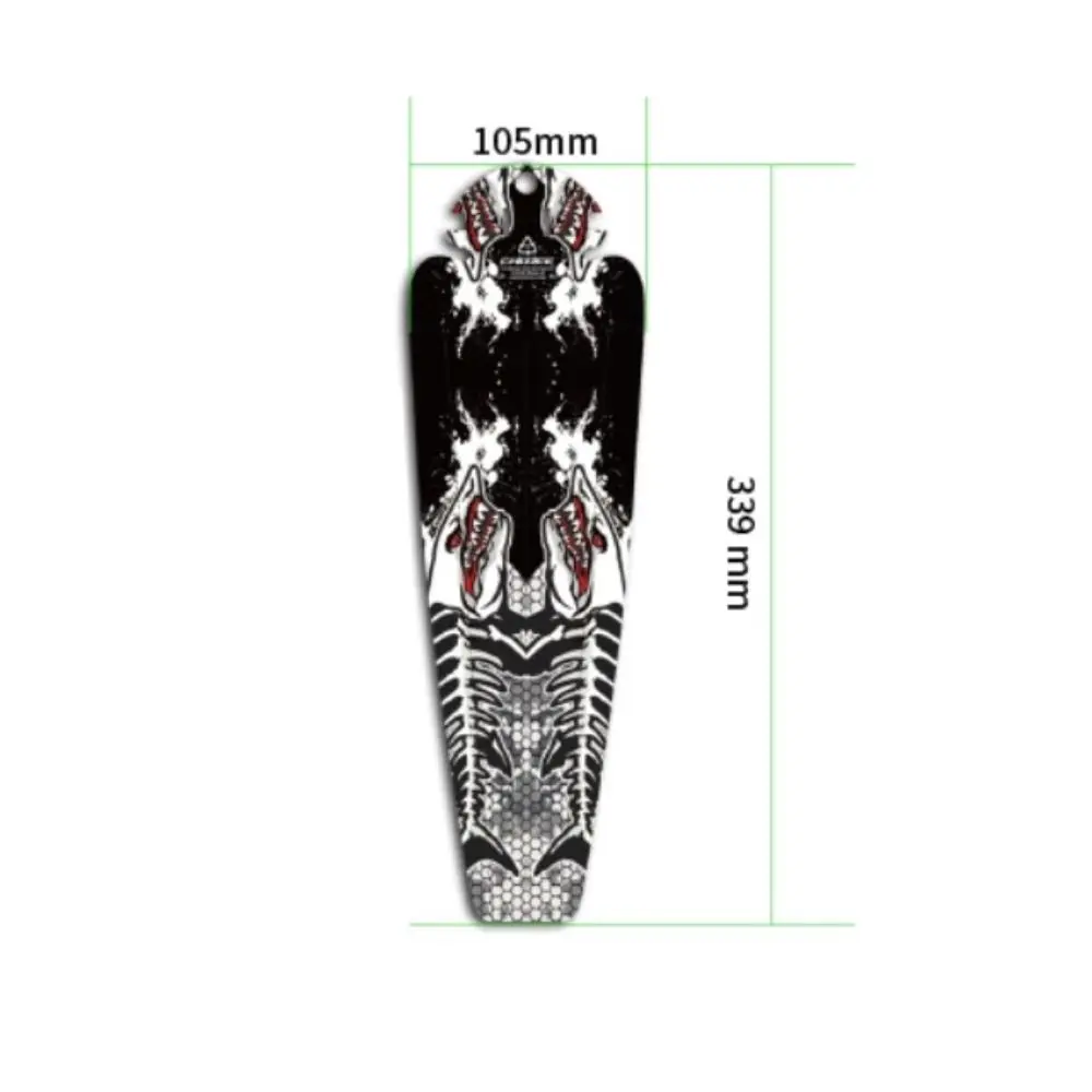 Bicycle Fender Plastic Printed Pattern Bike Saddle Rear Mudguard Removable Wings