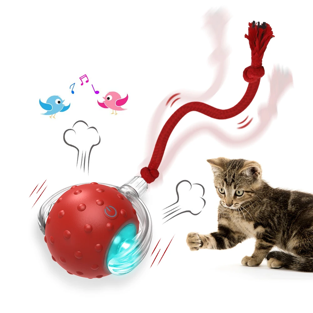Interactive Cat Toy Ball with Bird Chirping Super Drive Cat Rolling Balls Motion Activated Sensor Pet Kittens Teaser Game Toys Interactive Cat Toy Ball with Bird Chirping Super Drive Cat Rolling Balls Motion Activated Sensor Pet Kittens Teaser Game Toys